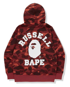 BAPE x Russell Color Camo College Pullover Hoodie