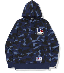 BAPE x Russell Color Camo College Pullover Hoodie
