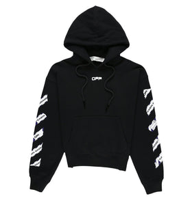 Off-White Airport Tape Arrows Diag Over Hoodie Black/Multicolor