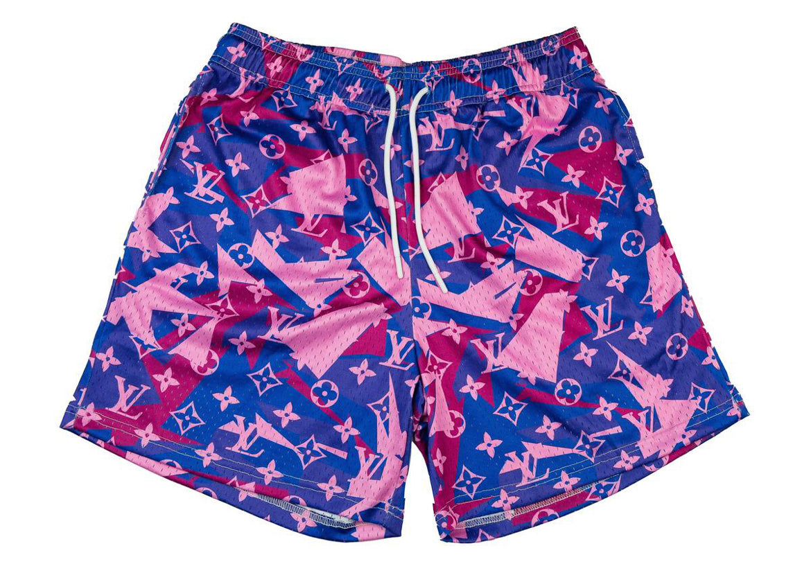 LV Blue Camo mesh shorts - The Heights District